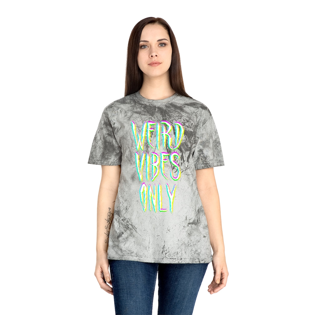 WEIRD VIBES: Color Blast t-shirt in Smoke