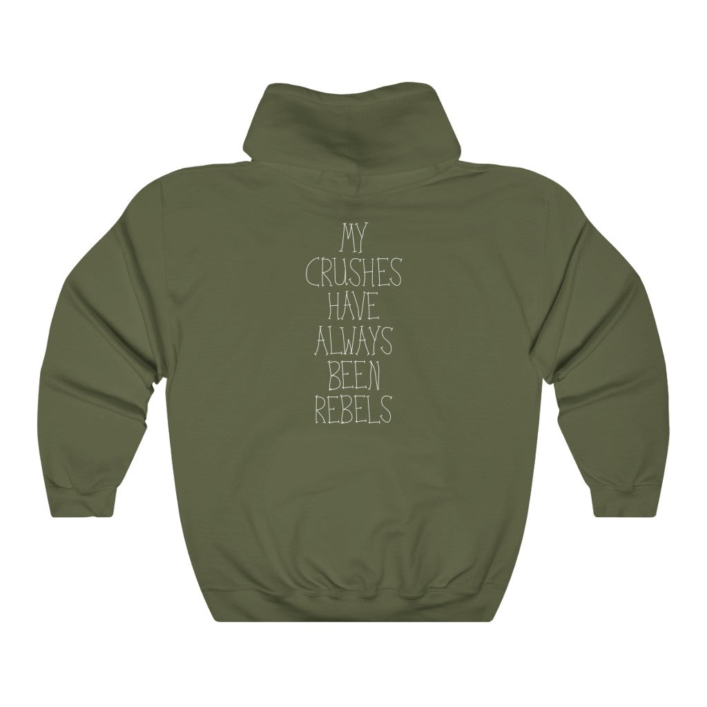 REBEL CRUSH: Gildan Heavy Blend™️ hoodie in Military Green