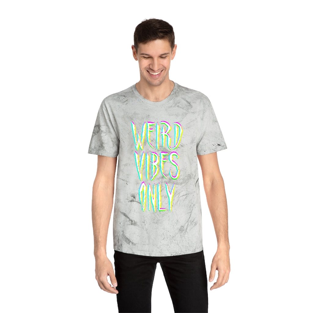 WEIRD VIBES: Color Blast t-shirt in Smoke